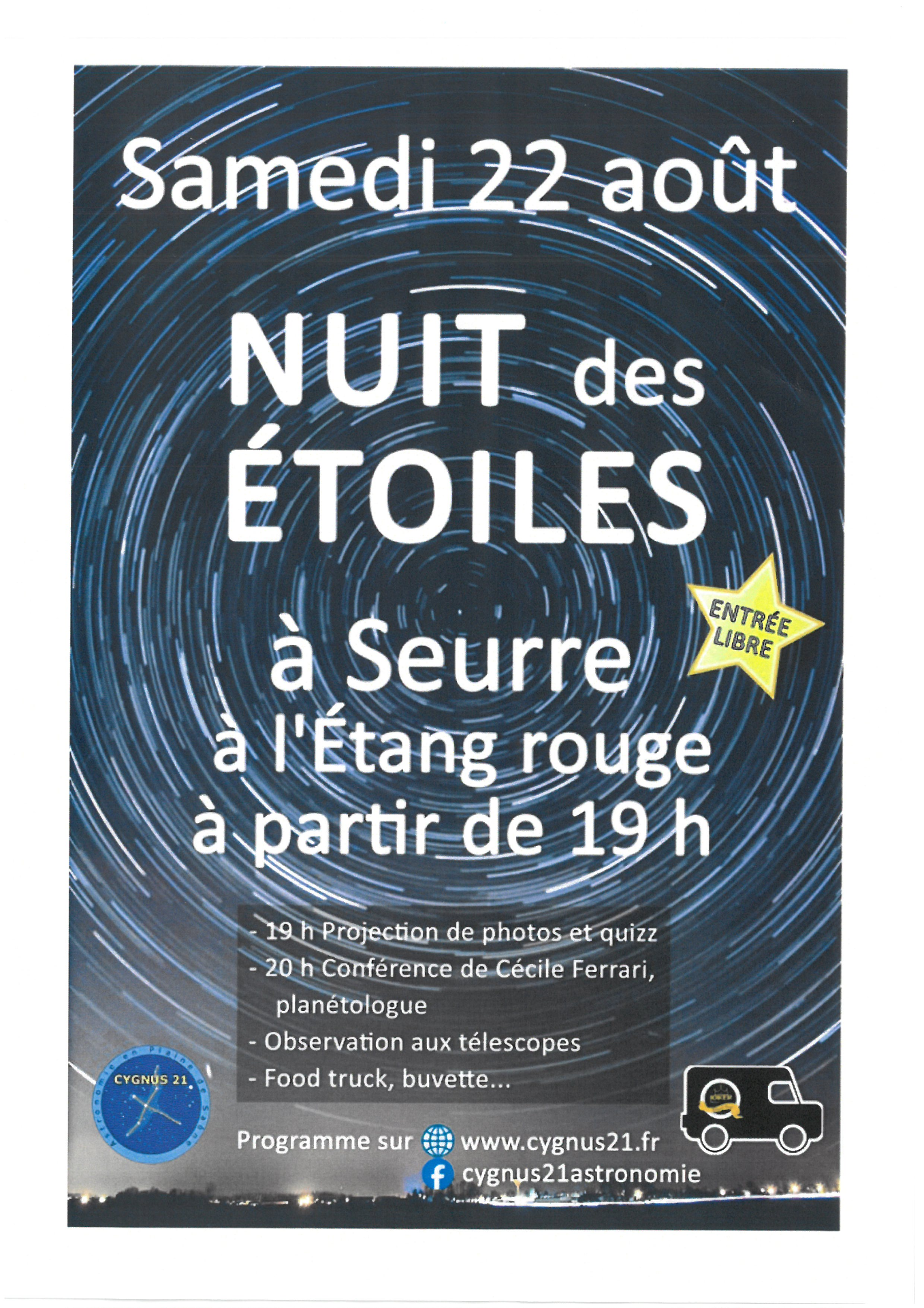 NUIT des ETOILES - Etang rouge SEURRE