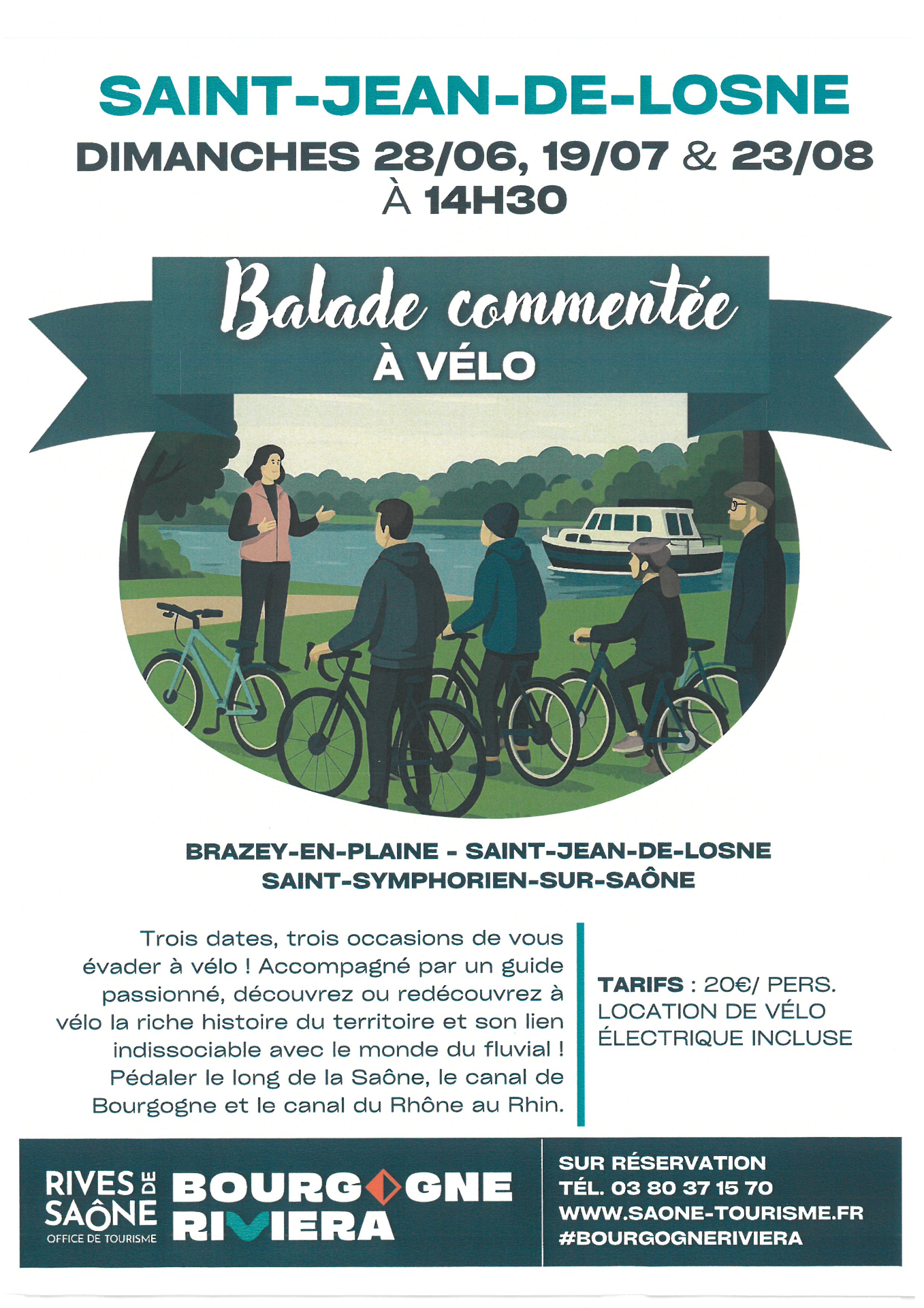 Balade à vélo à Saint-Jean-de-Losne 